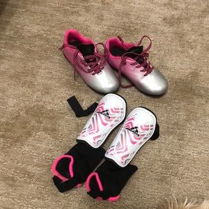 Soccer cleats & shin guards